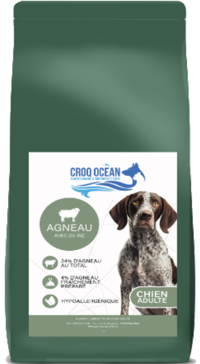 Croquettes Croq Ocean Nutri VET Hypoallergénique Agneau