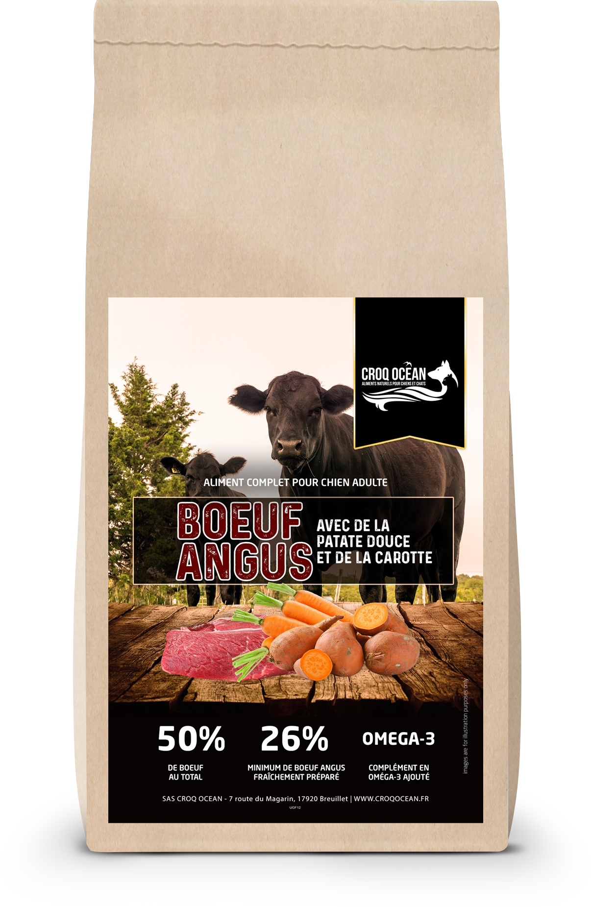 Croquettes Croq Ocean Nutri PLUS Boeuf Angus carottes