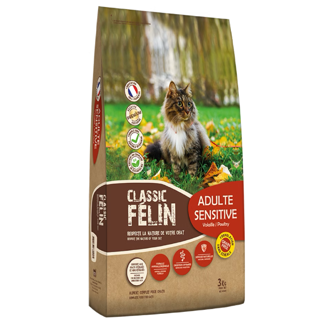 Croquettes Classic Felin Sensitive sans céréales
