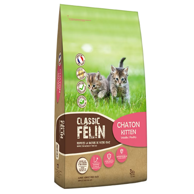 Croquettes Classic Félin Chaton 3kg