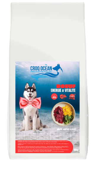 Croquettes Croq Ocean Tradition Energie et Vitalite Boeuf 10kg