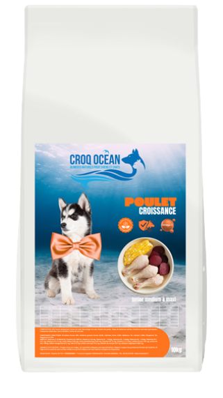 Croquettes Croq Ocean Tradition Croissance Poulet 10kg